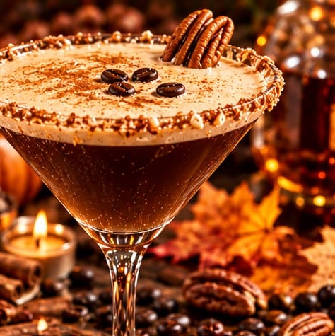Maple Pecan Espresso Martini, shown as a serving suggestion