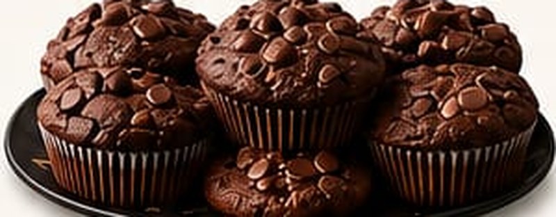 Chocolate Muffins, shown as a serving suggestion