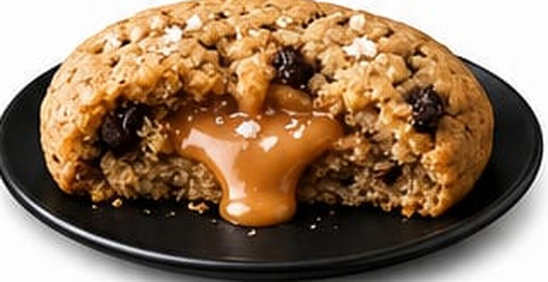 Salted Caramel Stuffed Cookie, shown as a serving suggestion