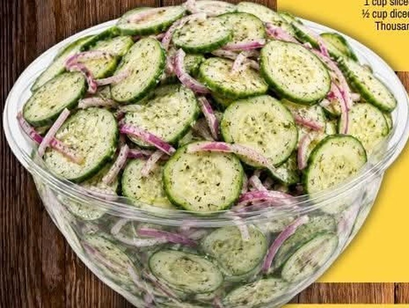 Cucumber Salad, shown as a serving suggestion