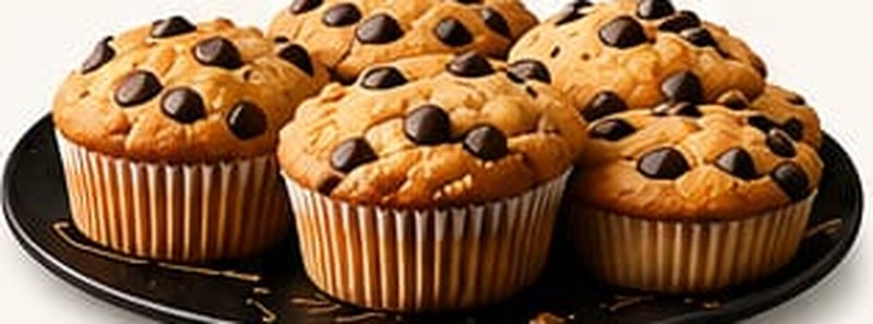 Chocolate Chip Muffins, shown as a serving suggestion