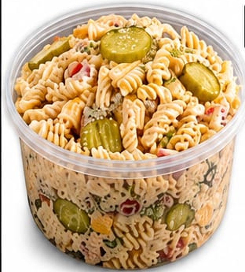 Cheeseburger Pasta Salad, shown as a serving suggestion
