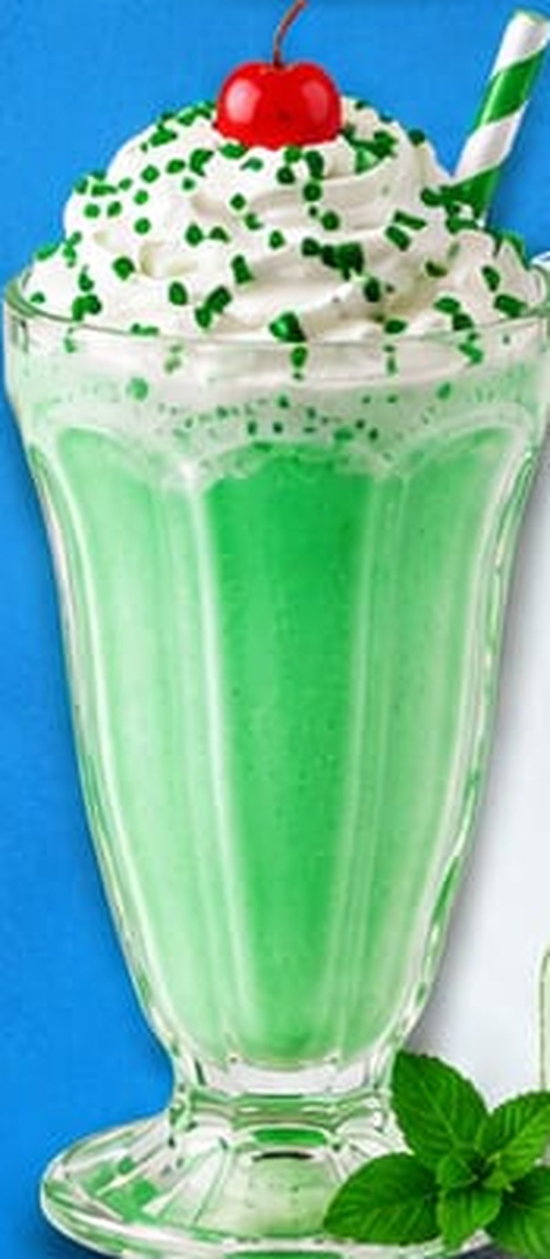 Mint Chocolate Shake, shown as a serving suggestion