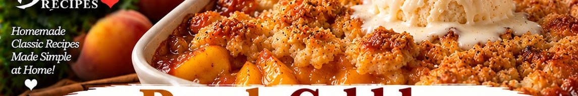 Peach Cobbler, shown as a serving suggestion