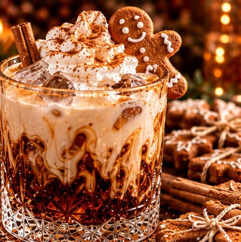 Gingerbread White Russian, shown as a serving suggestion