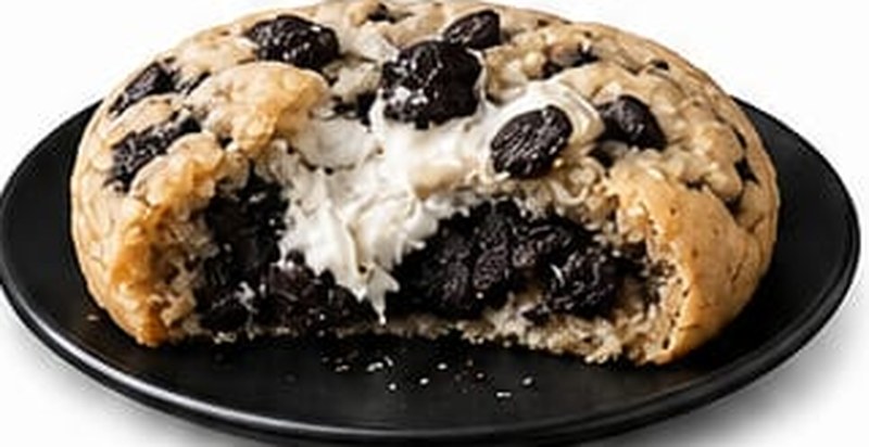Cookies & Cream Stuffed Cookie, shown as a serving suggestion