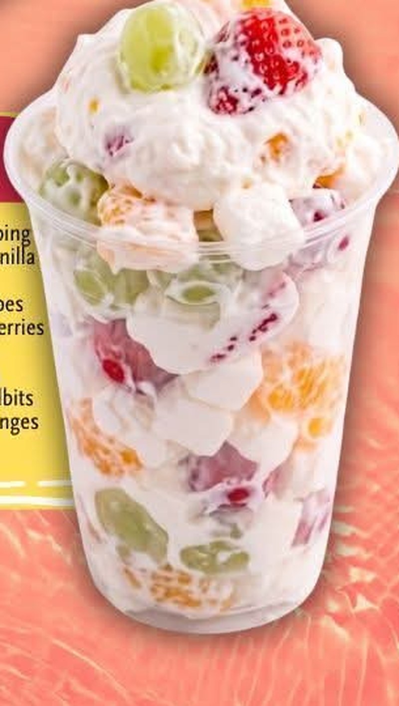 Pudding Fruit Salad, shown as a serving suggestion