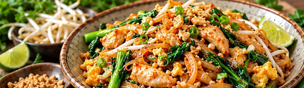 Chicken Pad Thai with Shallots & Lime, shown as a serving suggestion