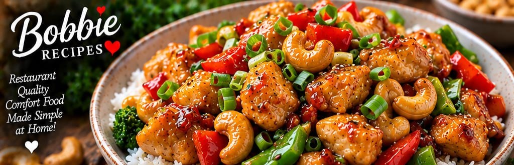 Cashew Chicken, shown as a serving suggestion