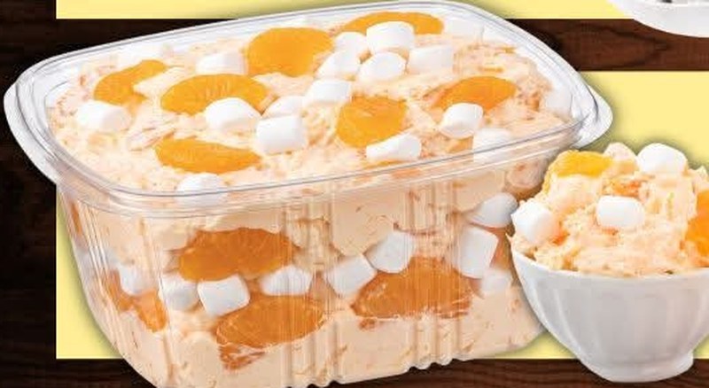 Orange Creamsicle Salad, shown as a serving suggestion