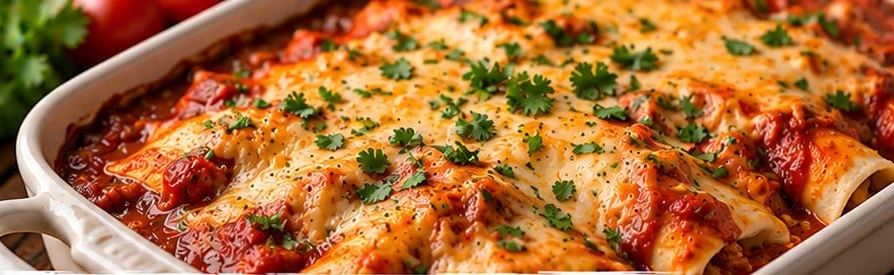 Chicken Enchiladas, shown as a serving suggestion