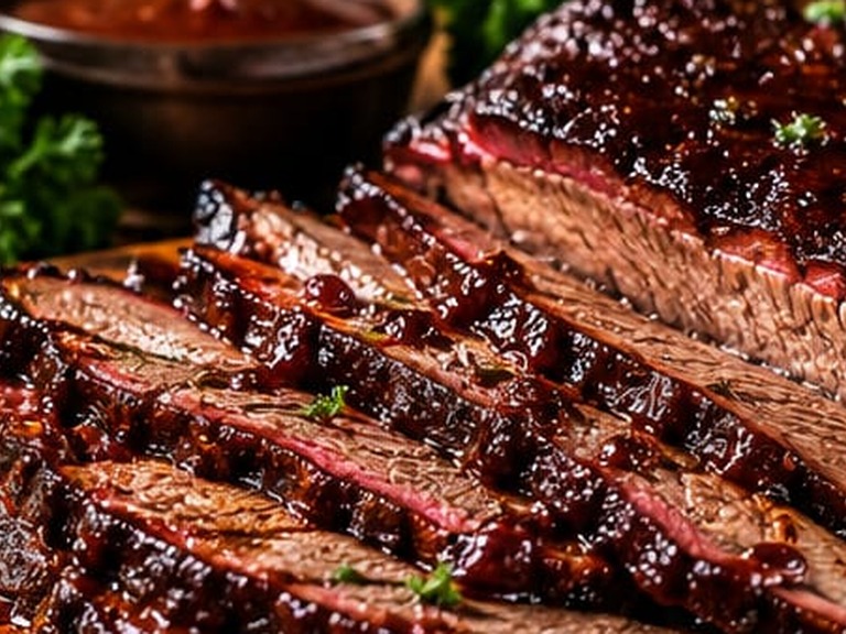 Oven-Roasted BBQ Brisket, shown as a serving suggestion