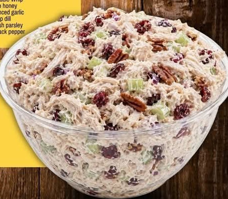 Cranberry Chicken Salad, shown as a serving suggestion