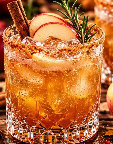 Apple Cider Cinnamon Spritz, shown as a serving suggestion