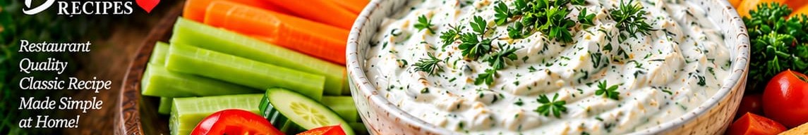 Homemade Ranch Dip, shown as a serving suggestion