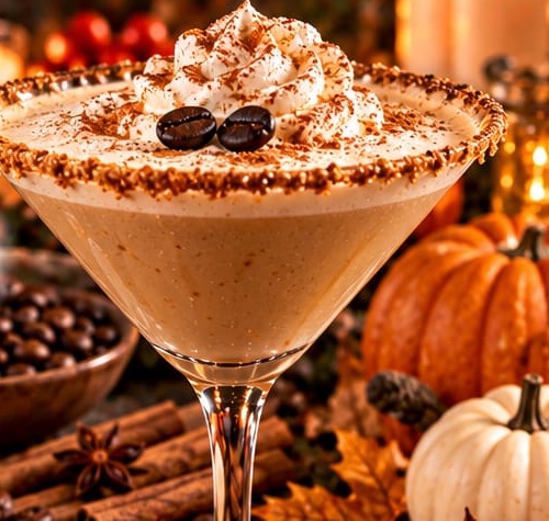 Pumpkin Crème Espresso Martini (Condensed Milk), shown as a serving suggestion