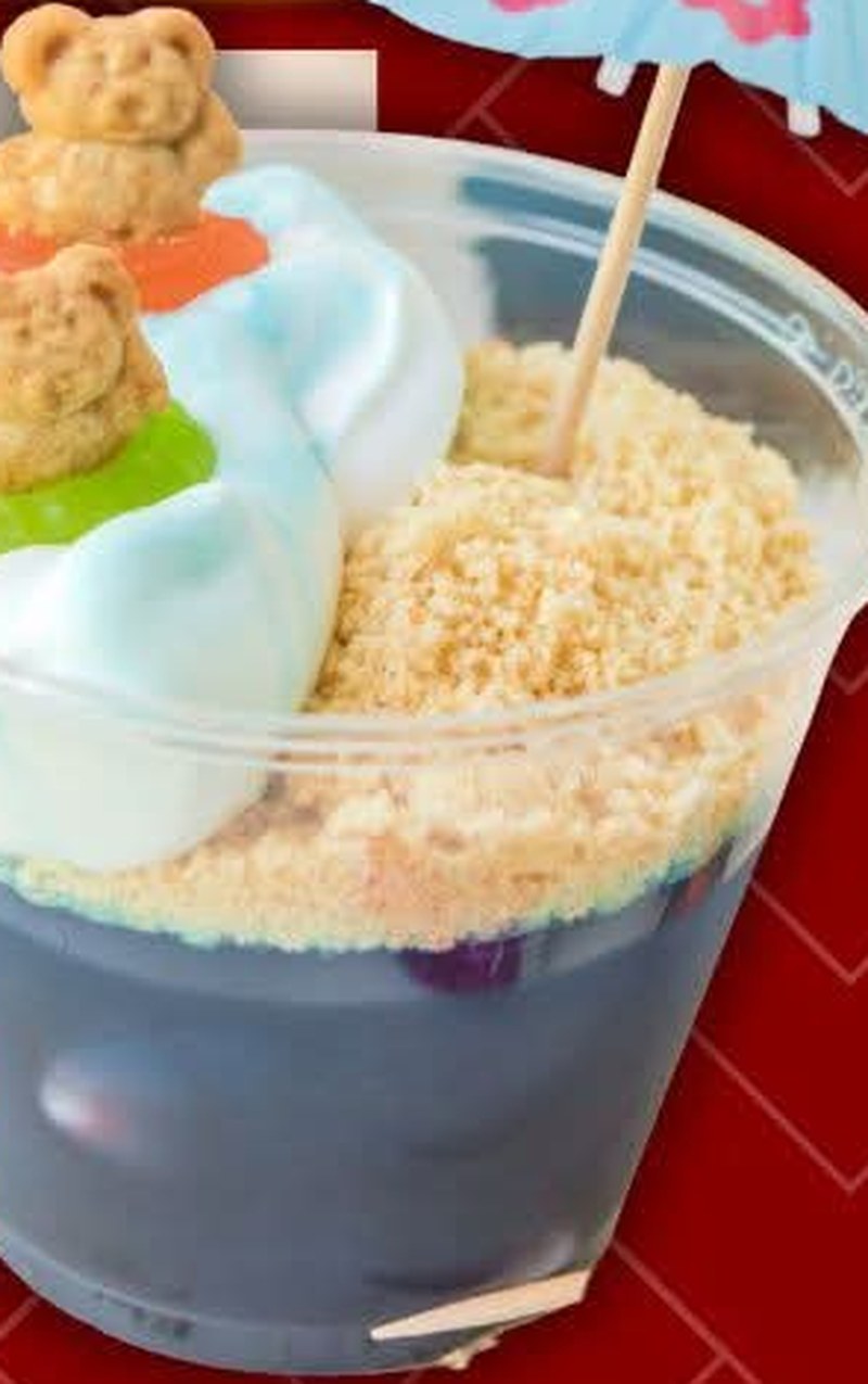 Beach Jelly Cups, shown as a serving suggestion