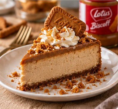 Ultimate Biscoff Cheesecake, shown as a serving suggestion