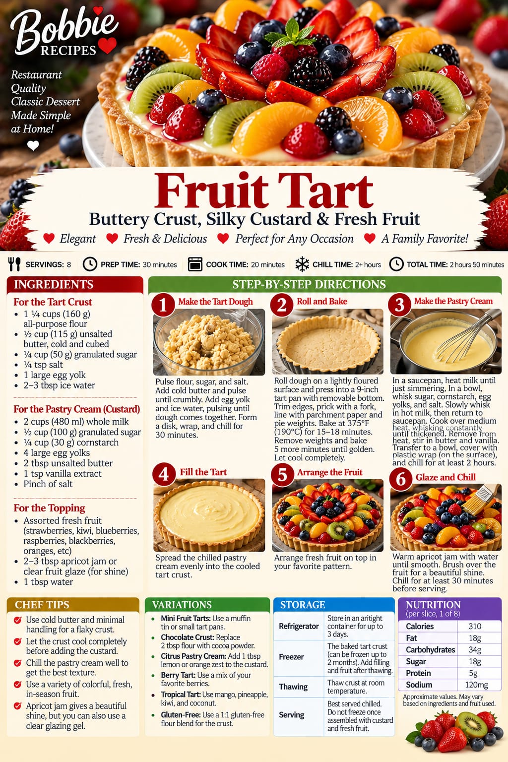 Fruit Tart, shown as a serving suggestion