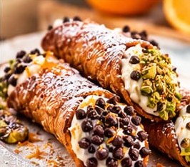 Ultimate Sicilian Cannoli, shown as a serving suggestion