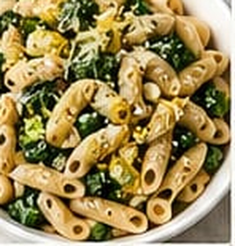 White Bean & Kale Parmesan Pasta, shown as a serving suggestion