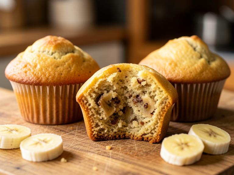 Banana Muffins, shown as a serving suggestion