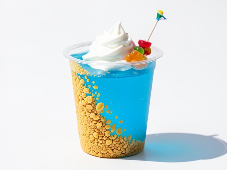 Beach Jelly Cups, shown as a serving suggestion