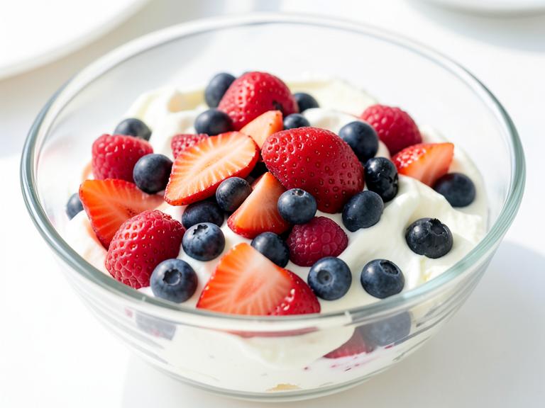 Berry Cheesecake Salad, shown as a serving suggestion