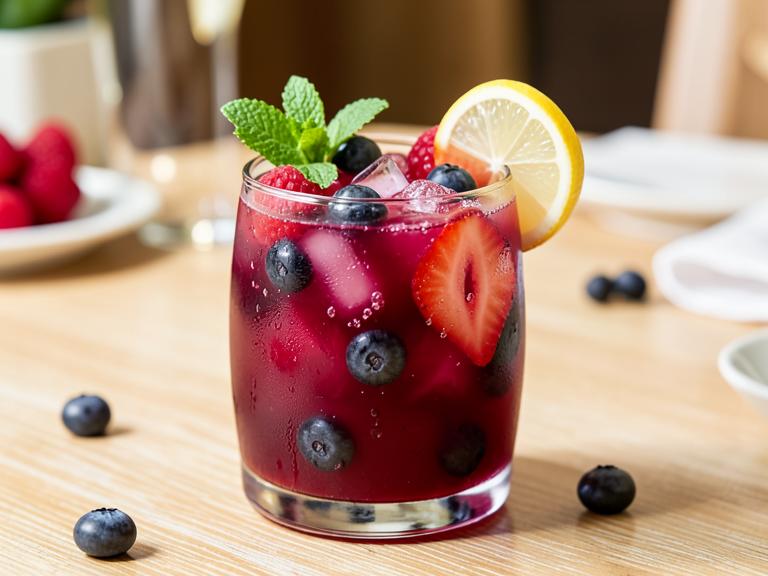 Berry Vodka Punch, shown as a serving suggestion