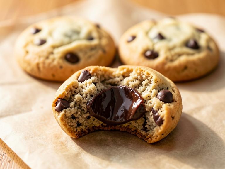 Chocolate Chip Stuffed Cookie, shown as a serving suggestion