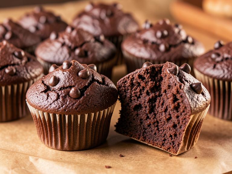 Chocolate Muffins, shown as a serving suggestion