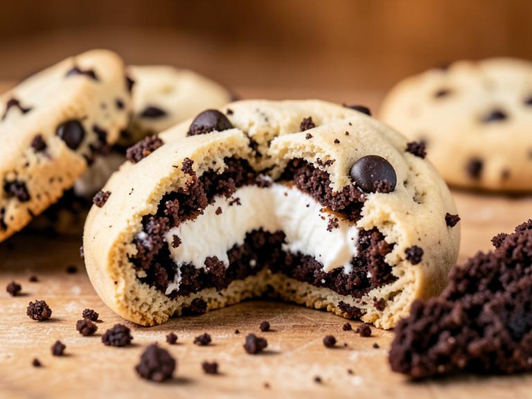 Cookies & Cream Stuffed Cookie, shown as a serving suggestion