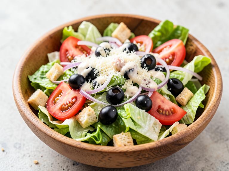 Copycat Italian House Salad, shown as a serving suggestion