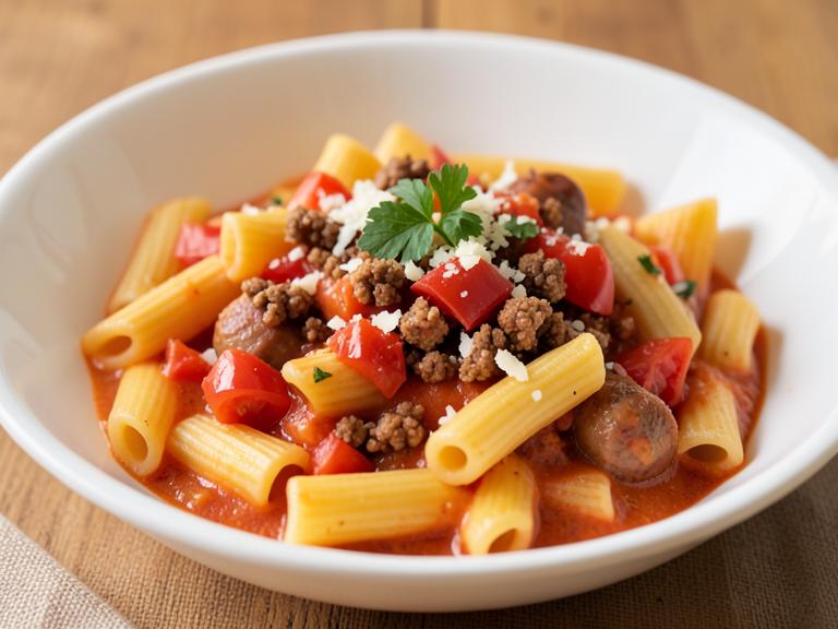 Creamy Italian Sausage Pasta, shown as a serving suggestion