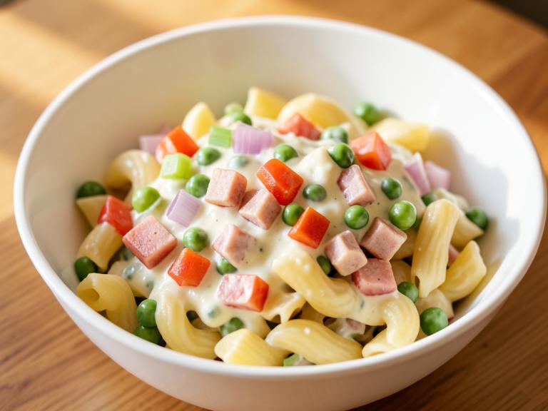 Creamy Pasta Salad, shown as a serving suggestion