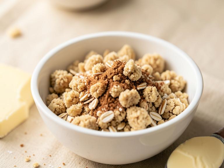 Crumble Topping, shown as a serving suggestion