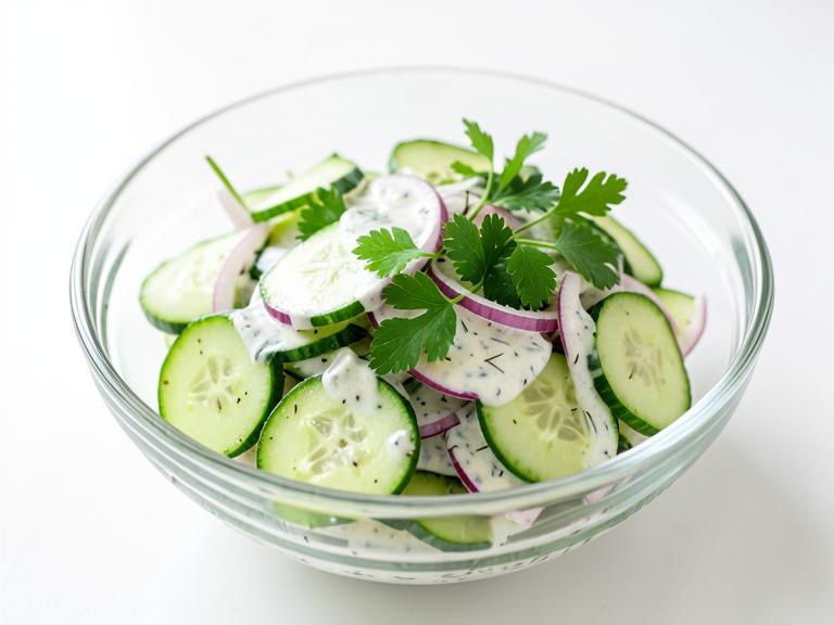 Cucumber Salad, shown as a serving suggestion