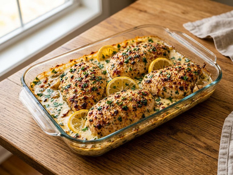 Garlic Parmesan Baked Chicken, shown as a serving suggestion
