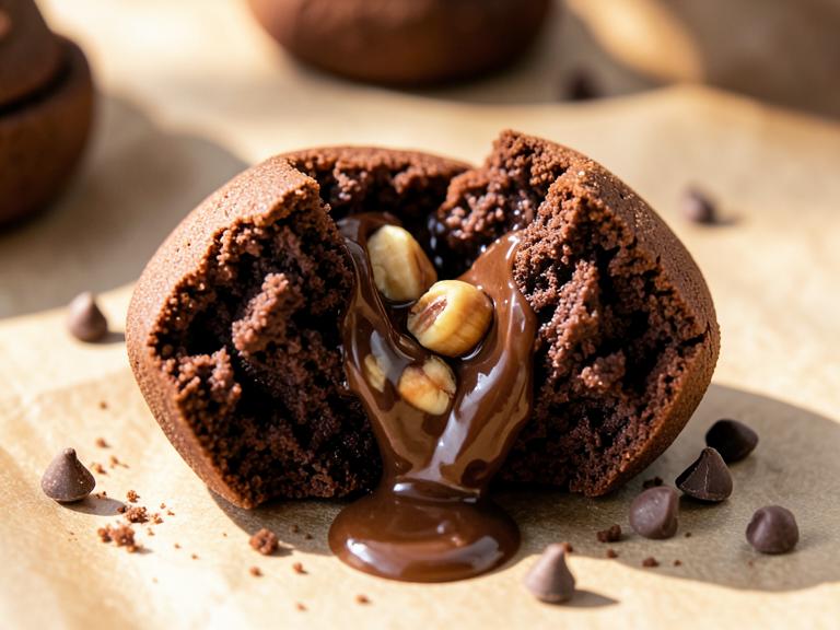 Hazelnut Spread Stuffed Cookie, shown as a serving suggestion