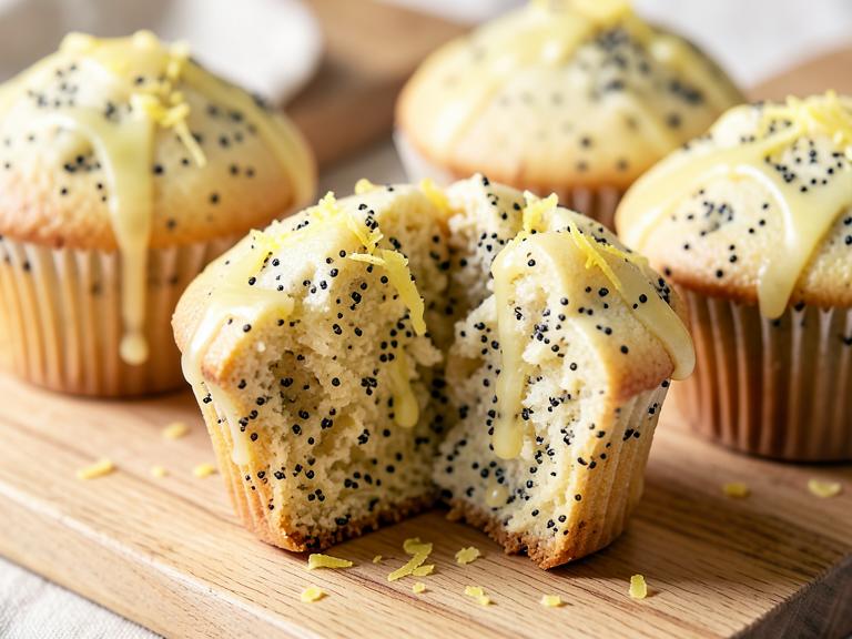 Lemon Poppy Seed Muffins, shown as a serving suggestion