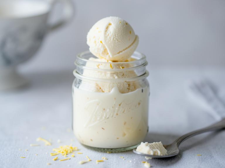 Mason Jar Ice Cream, shown as a serving suggestion