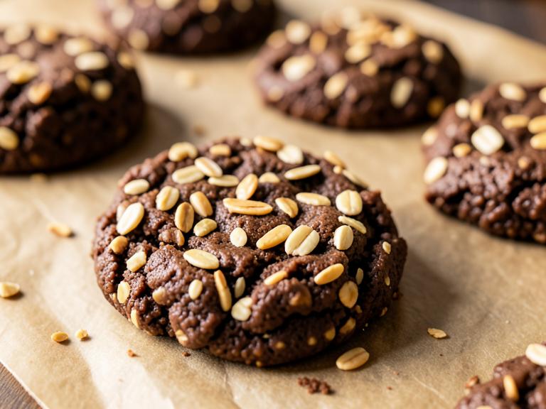 No Bake Chocolate Peanut Butter Cookies, shown as a serving suggestion