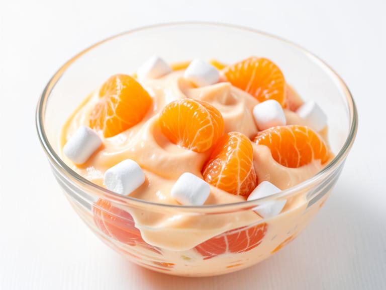 Orange Creamsicle Salad, shown as a serving suggestion
