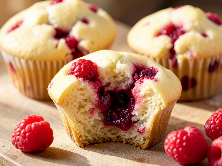 Raspberry Muffins, shown as a serving suggestion