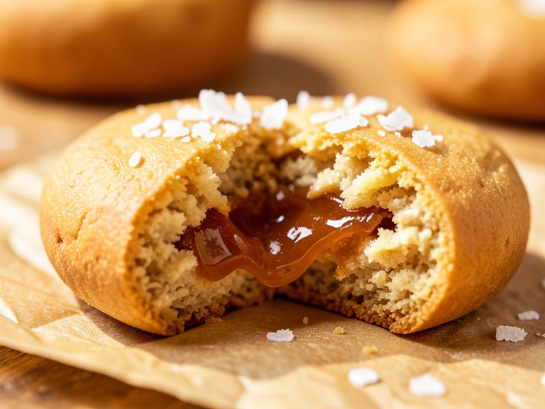 Salted Caramel Stuffed Cookie, shown as a serving suggestion