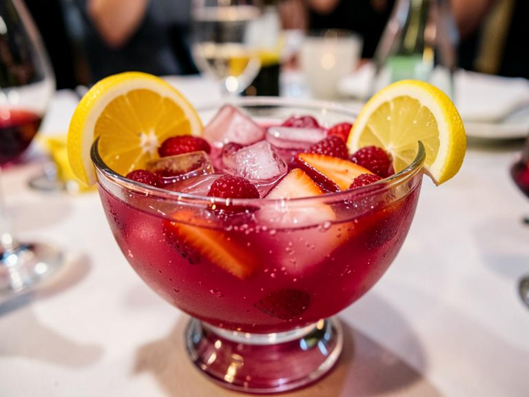 Sparkling Fruit Punch, shown as a serving suggestion