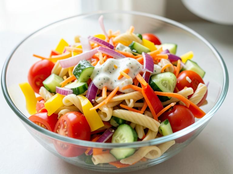 Summer Pasta Salad, shown as a serving suggestion