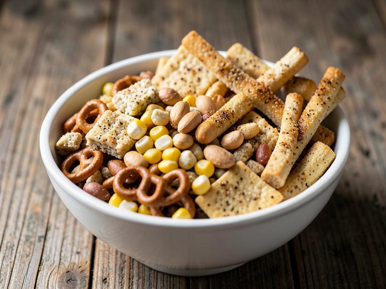 Trash Snack Mix, shown as a serving suggestion